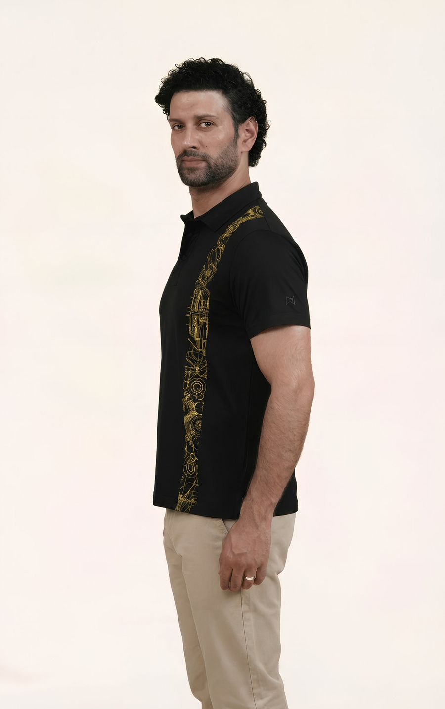 OUTRIDER - Giza Cotton Polo T-Shirt (Black)