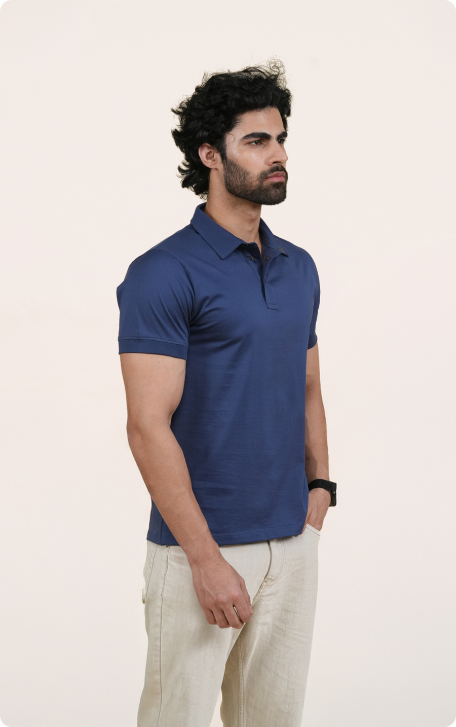 EXPLORER - Giza Cotton Tee (Navy)