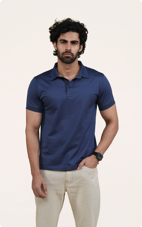 EXPLORER - Giza Cotton Tee (Navy)