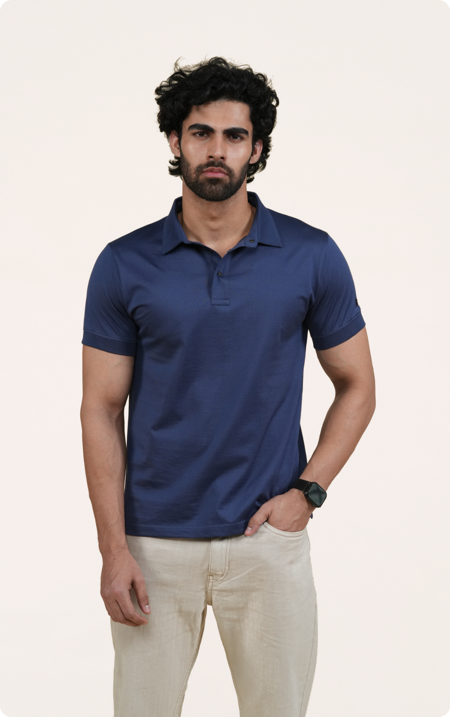 EXPLORER - Giza Cotton Tee (Navy)