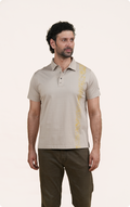 OUTRIDER - Giza Cotton Polo T-Shirt (Beige)
