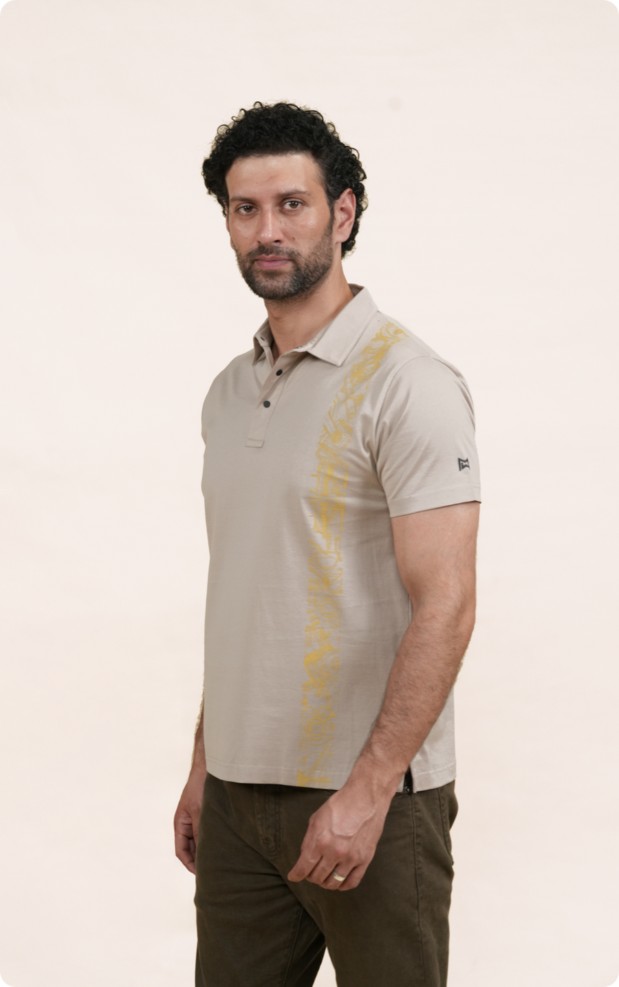 OUTRIDER - Giza Cotton Polo T-Shirt (Beige)
