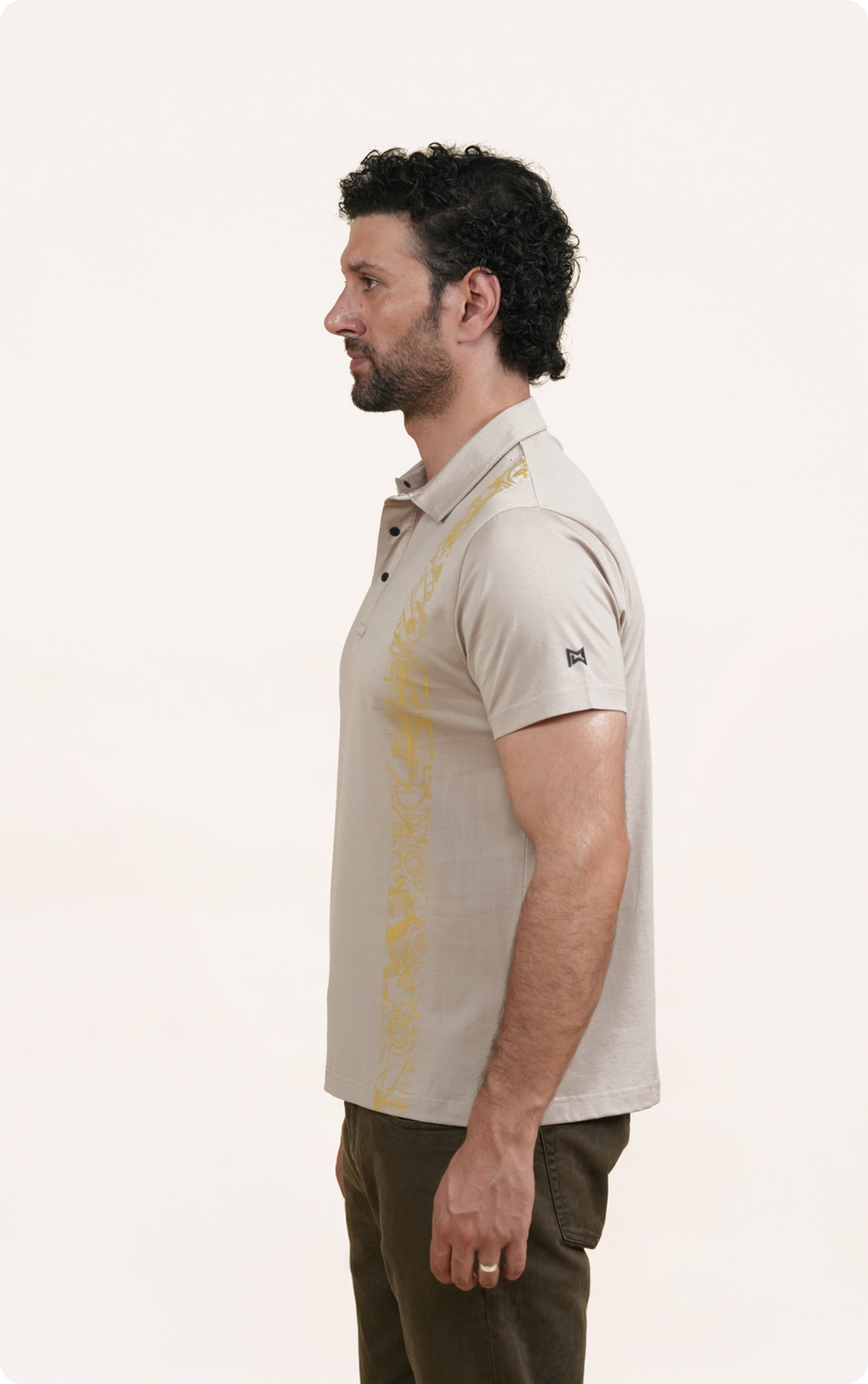 OUTRIDER - Giza Cotton Polo T-Shirt (Beige)
