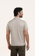 OUTRIDER - Giza Cotton Polo T-Shirt (Beige)