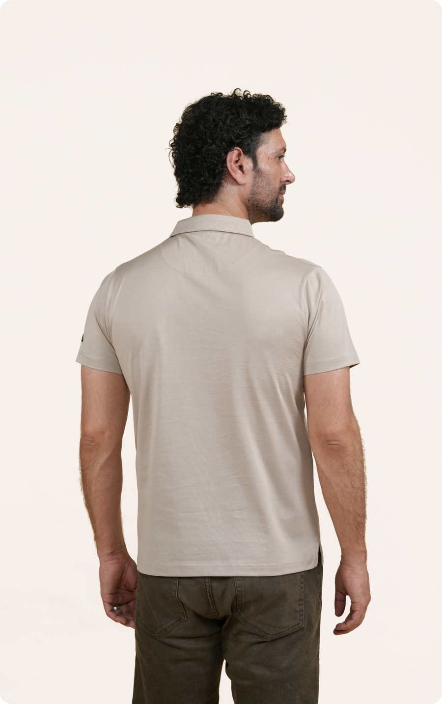 OUTRIDER - Giza Cotton Polo T-Shirt (Beige)