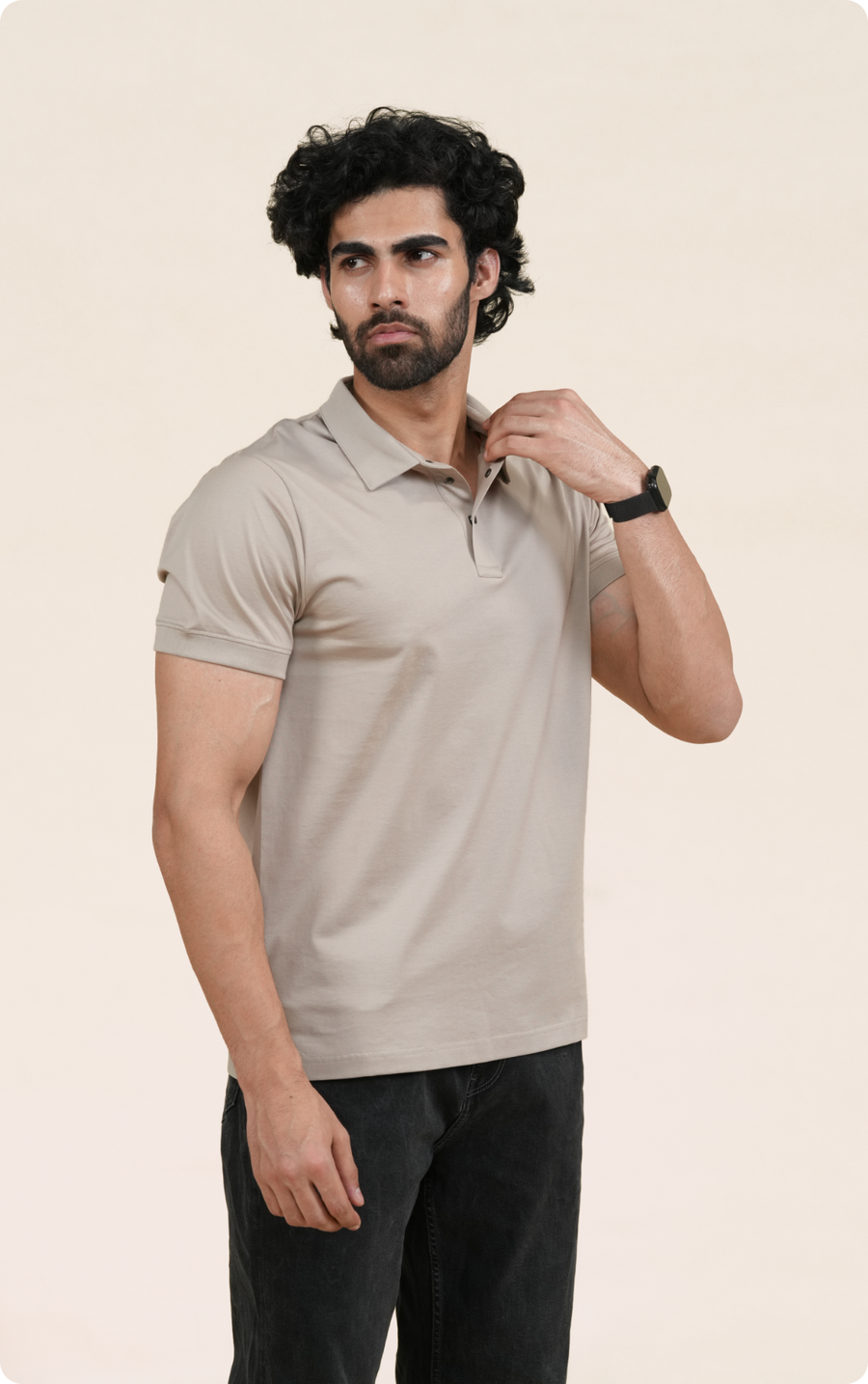 EXPLORER - Giza Cotton Tee (Beige)
