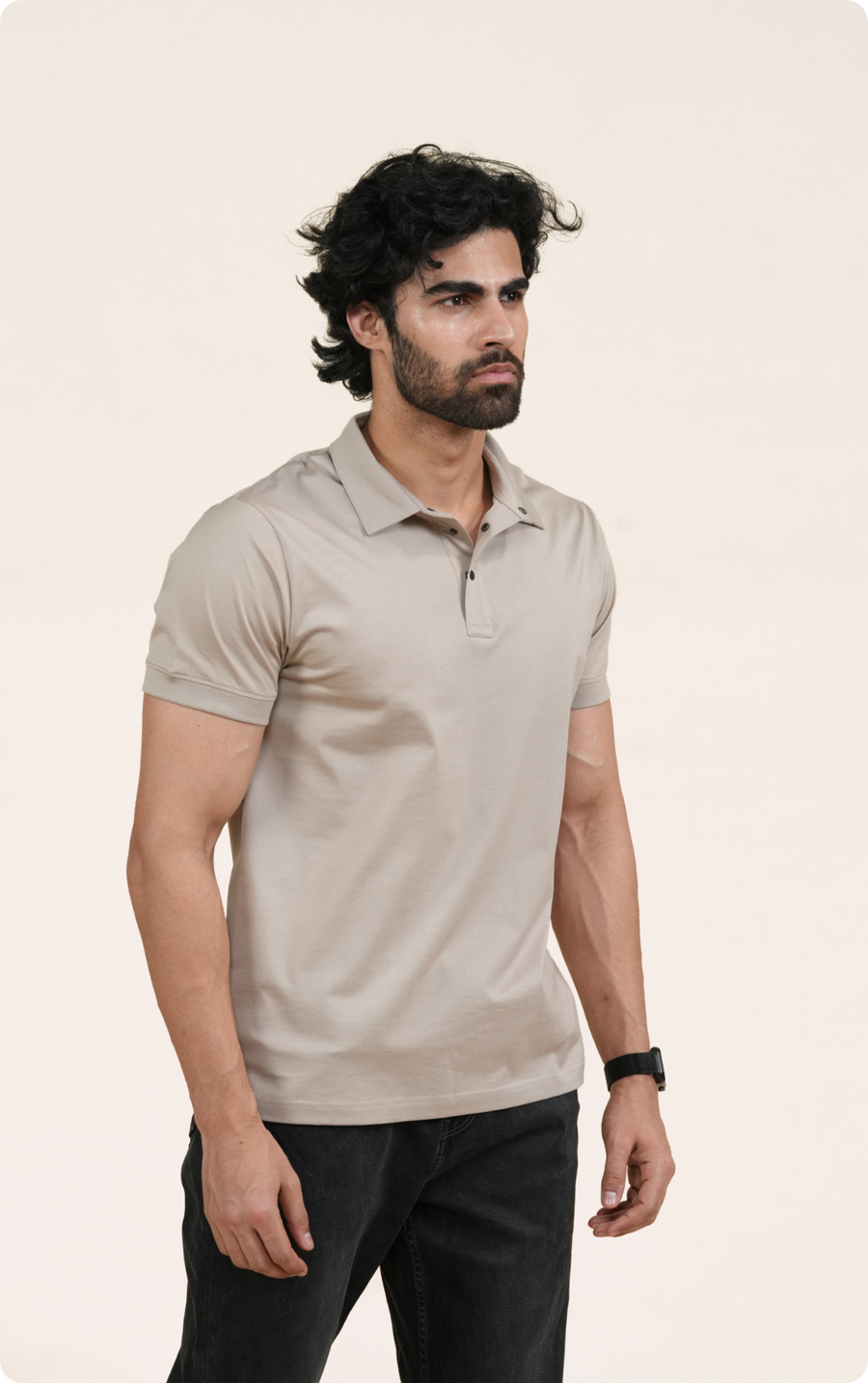 EXPLORER - Giza Cotton Tee (Beige)