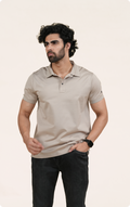 EXPLORER - Giza Cotton Tee (Beige)