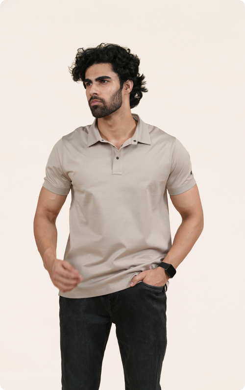 EXPLORER - Giza Cotton Tee (Beige)