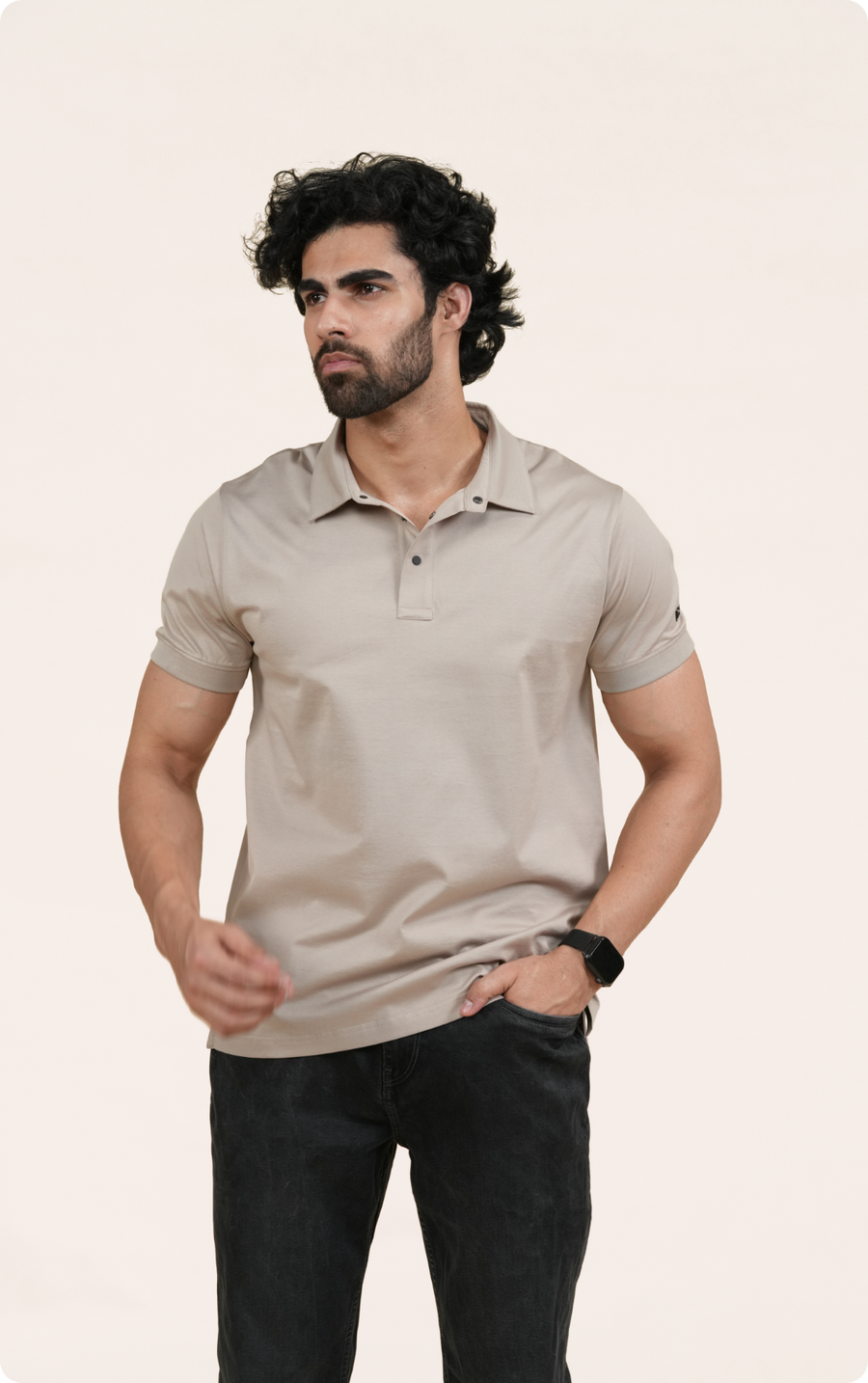 EXPLORER - Giza Cotton Tee (Beige)