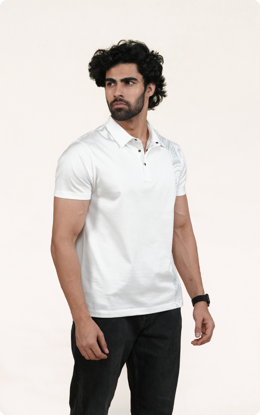 ODYSSEY - Giza Cotton Polo T-Shirt (White)