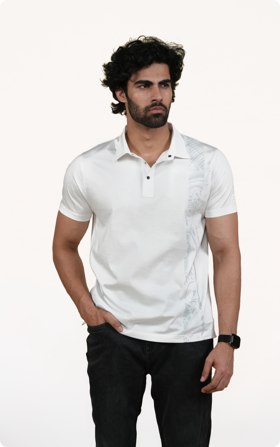 ODYSSEY - Giza Cotton Polo T-Shirt (White)