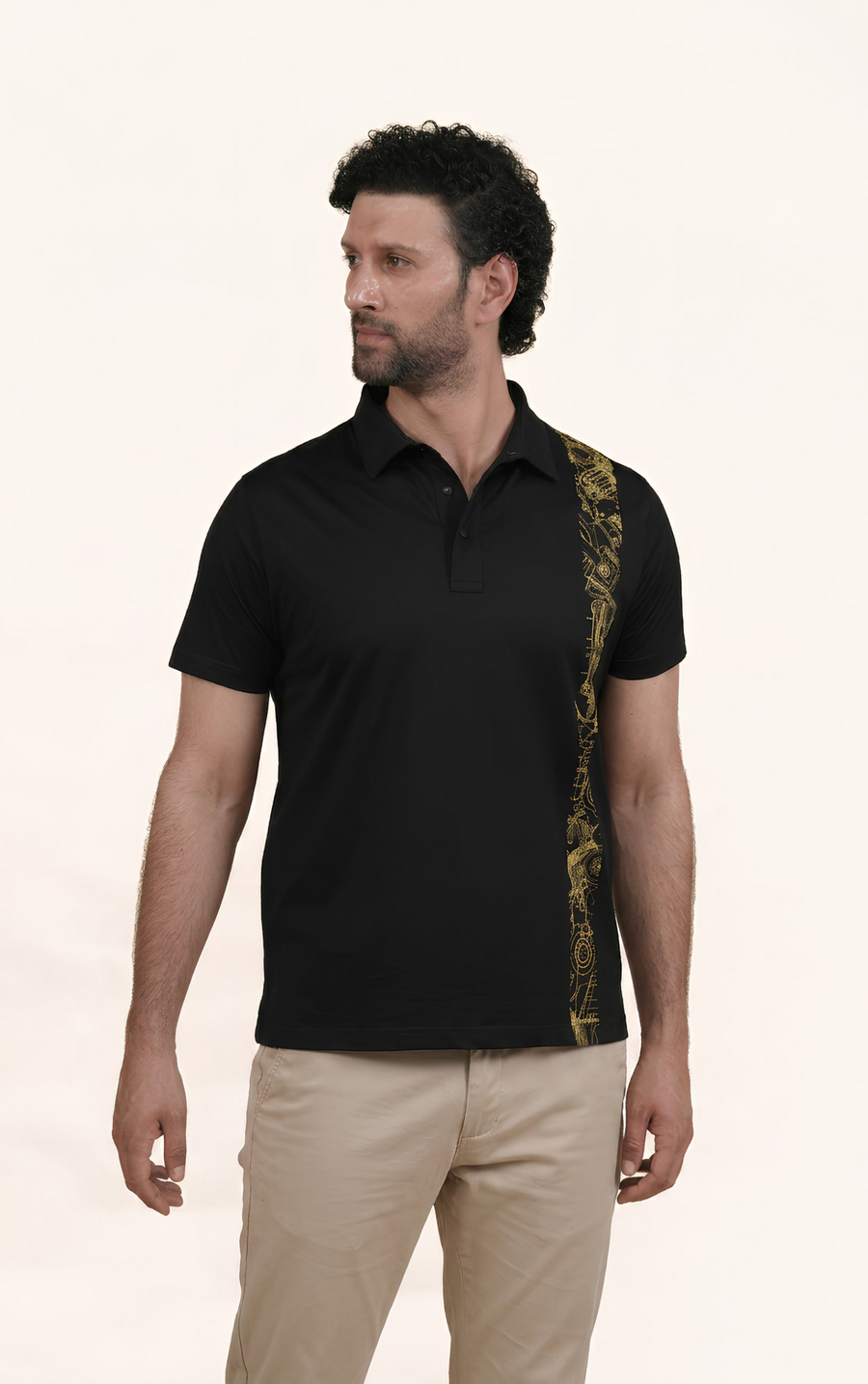 OUTRIDER - Giza Cotton Polo T-Shirt (Black)